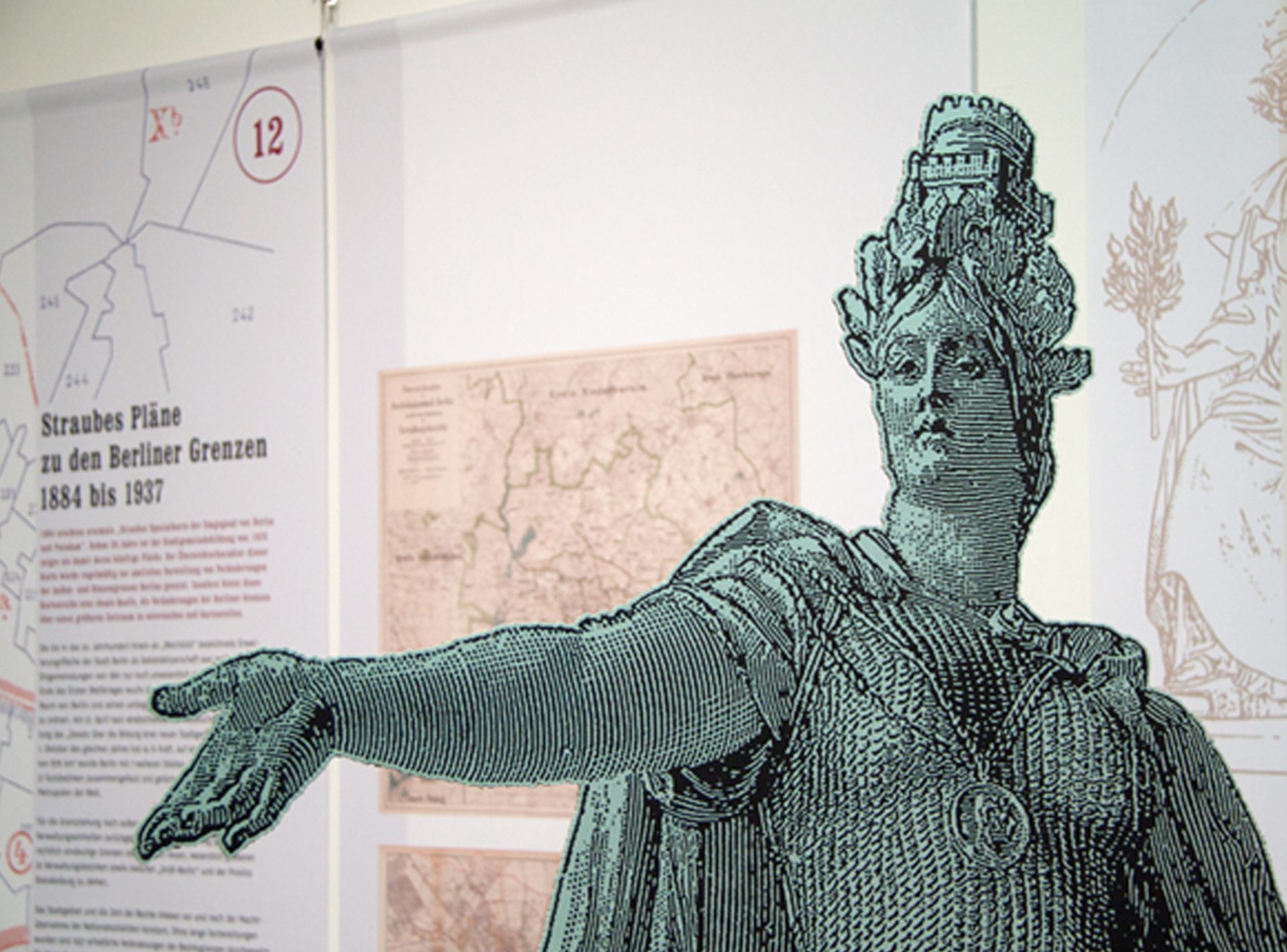 Berolina-Aufsteller im Engang der Ausstellung